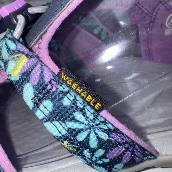 Keen Seacamp CNX Girls Lilac Sky Blue/Purple Floral Water Sandals Size 5 - Picture 6 of 12